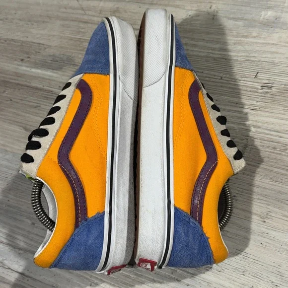 Vans Classic Old Skool "Mix and Match" Women's Sz 7 Blue Purple Orange EUC - Picture 5 of 8